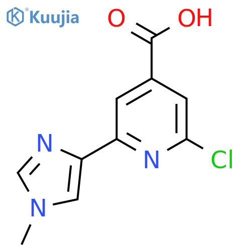 2-chloro-6-(1-methyl-1H-imidazol-4-yl)pyridine-4-carboxylic acid structure