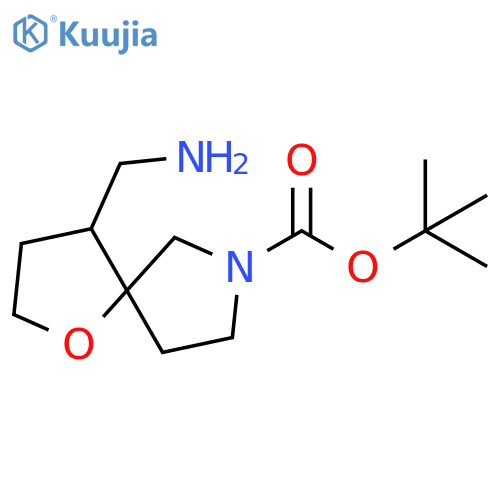 tert-butyl4-(aminomethyl)-1-oxa-7-azaspiro[4.4]nonane-7-carboxylate structure