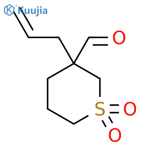 1,1-Dioxo-3-(prop-2-en-1-yl)-1lambda6-thiane-3-carbaldehyde structure