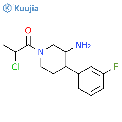 1-Propanone, 1-[3-amino-4-(3-fluorophenyl)-1-piperidinyl]-2-chloro- structure