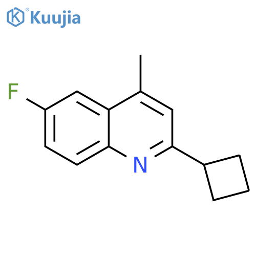 Quinoline, 2-cyclobutyl-6-fluoro-4-methyl- structure