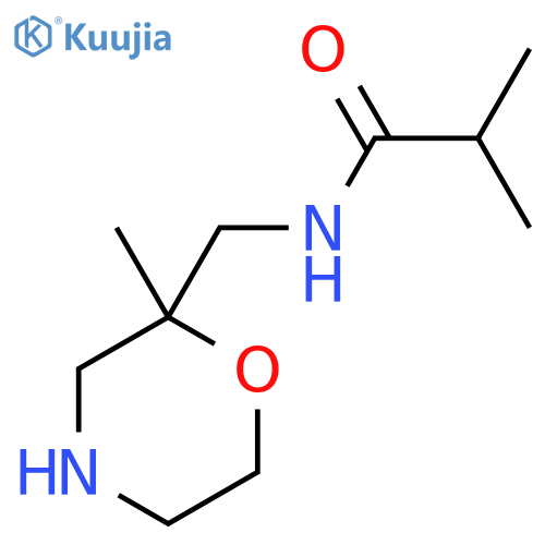 2-methyl-N-[(2-methylmorpholin-2-yl)methyl]propanamide structure