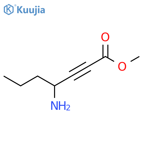 2-Heptynoic acid, 4-amino-, methyl ester structure
