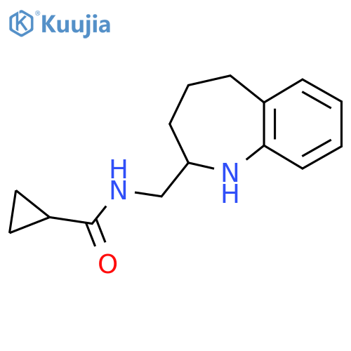 N-[(2,3,4,5-tetrahydro-1H-1-benzazepin-2-yl)methyl]cyclopropanecarboxamide structure