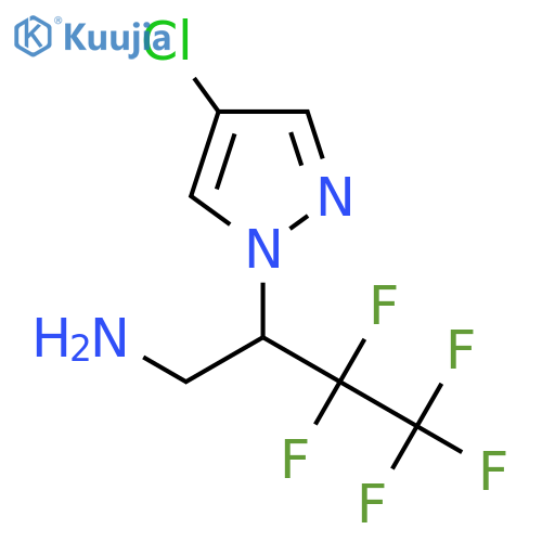 1H-Pyrazole-1-ethanamine, 4-chloro-β-(1,1,2,2,2-pentafluoroethyl)- structure