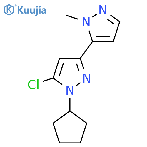 5-chloro-1-cyclopentyl-3-(1-methyl-1H-pyrazol-5-yl)-1H-pyrazole structure