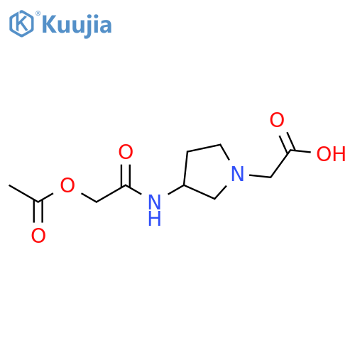 1-Pyrrolidineacetic acid, 3-[[2-(acetyloxy)acetyl]amino]- structure