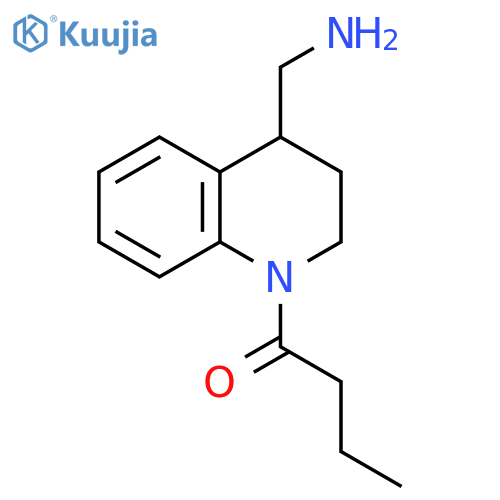 1-Butanone, 1-[4-(aminomethyl)-3,4-dihydro-1(2H)-quinolinyl]- structure