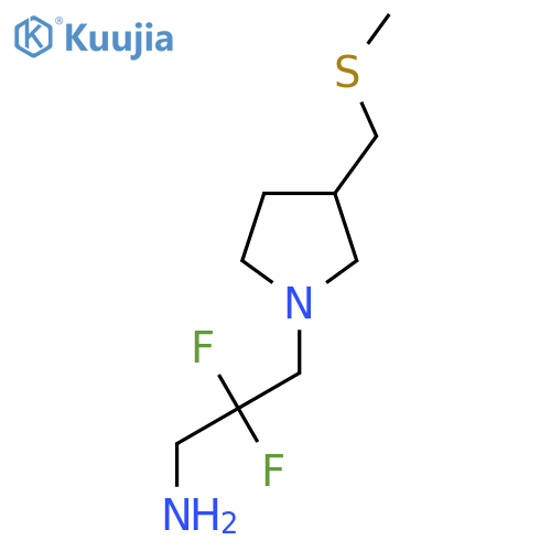2,2-Difluoro-3-{3-[(methylsulfanyl)methyl]pyrrolidin-1-yl}propan-1-amine structure