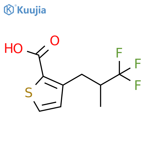 3-(3,3,3-Trifluoro-2-methylpropyl)thiophene-2-carboxylic acid structure