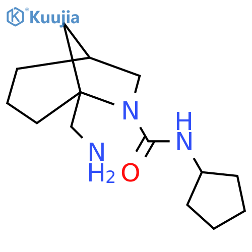 5-(aminomethyl)-N-cyclopentyl-6-azabicyclo[3.2.1]octane-6-carboxamide structure