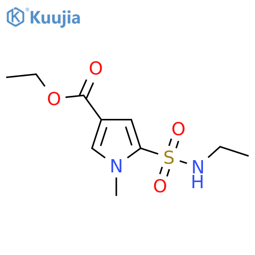 ethyl 5-(ethylsulfamoyl)-1-methyl-1H-pyrrole-3-carboxylate structure