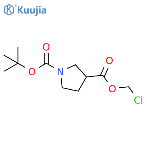 1-Tert-butyl 3-chloromethyl pyrrolidine-1,3-dicarboxylate structure