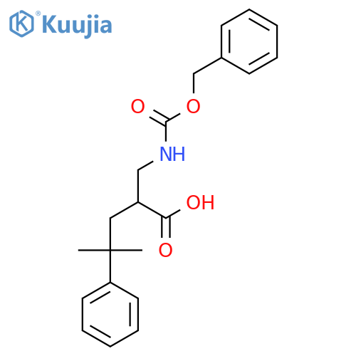2-({(benzyloxy)carbonylamino}methyl)-4-methyl-4-phenylpentanoic acid structure