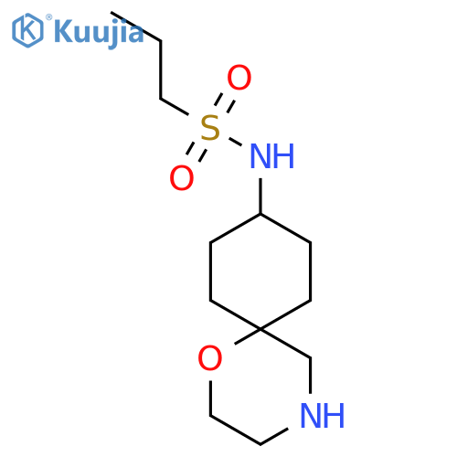 N-{1-oxa-4-azaspiro[5.5]undecan-9-yl}propane-1-sulfonamide structure