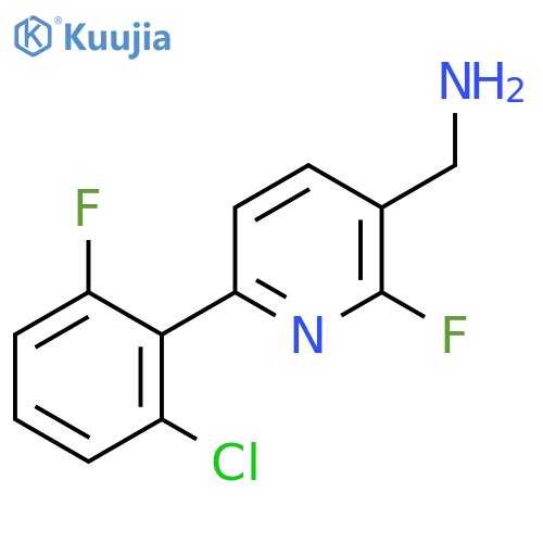 6-(2-chloro-6-fluorophenyl)-2-fluoropyridin-3-ylmethanamine structure