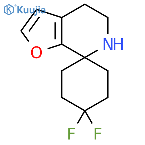 4,4-difluoro-5',6'-dihydro-4'H-spirocyclohexane-1,7'-furo2,3-cpyridine structure
