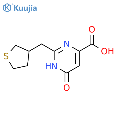 4-Pyrimidinecarboxylic acid, 1,6-dihydro-6-oxo-2-[(tetrahydro-3-thienyl)methyl]- structure