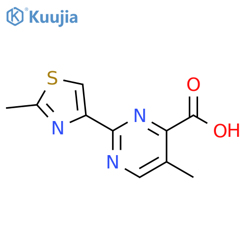 4-Pyrimidinecarboxylic acid, 5-methyl-2-(2-methyl-4-thiazolyl)- structure