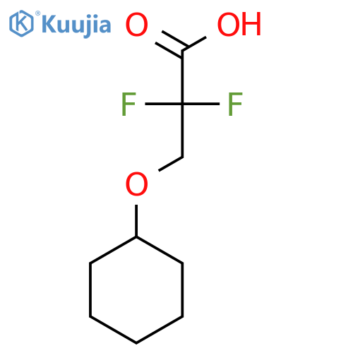 3-(Cyclohexyloxy)-2,2-difluoropropanoic acid structure