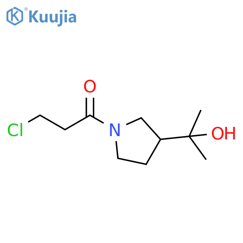 1-Propanone, 3-chloro-1-[3-(1-hydroxy-1-methylethyl)-1-pyrrolidinyl]- structure