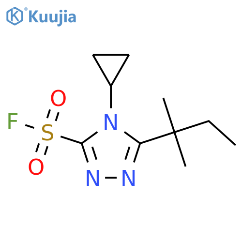 4-Cyclopropyl-5-(2-methylbutan-2-yl)-1,2,4-triazole-3-sulfonyl fluoride structure