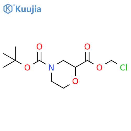 2,4-Morpholinedicarboxylic acid, 2-(chloromethyl) 4-(1,1-dimethylethyl) ester structure