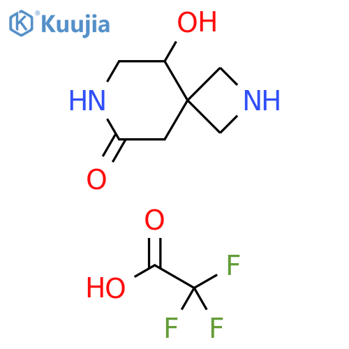 9-hydroxy-2,7-diazaspiro3.5nonan-6-one, trifluoroacetic acid structure