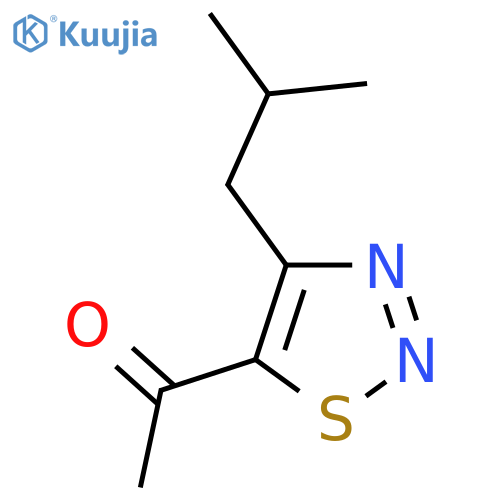 1-4-(2-methylpropyl)-1,2,3-thiadiazol-5-ylethan-1-one structure
