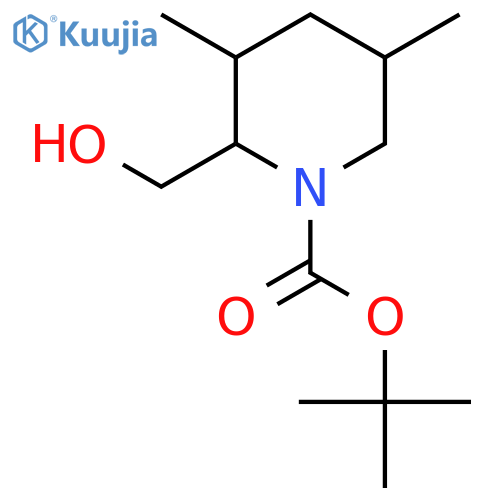 tert-butyl 2-(hydroxymethyl)-3,5-dimethylpiperidine-1-carboxylate structure