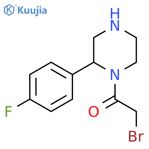 Ethanone, 2-bromo-1-[2-(4-fluorophenyl)-1-piperazinyl]- structure