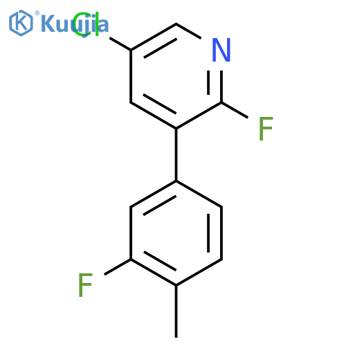 5-chloro-2-fluoro-3-(3-fluoro-4-methylphenyl)pyridine structure
