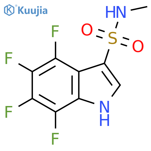 1H-Indole-3-sulfonamide, 4,5,6,7-tetrafluoro-N-methyl- structure