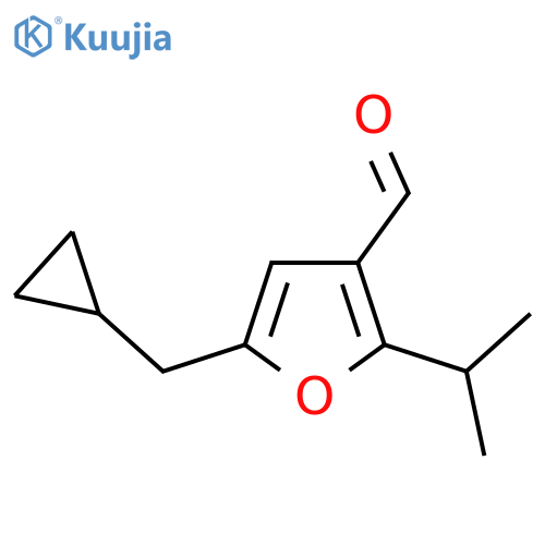 5-(Cyclopropylmethyl)-2-(propan-2-yl)furan-3-carbaldehyde structure