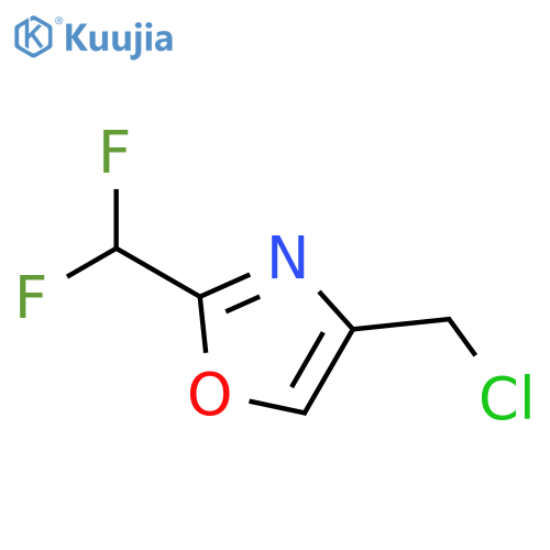 Oxazole, 4-(chloromethyl)-2-(difluoromethyl)- structure
