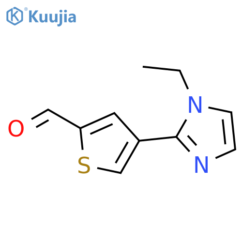 2-Thiophenecarboxaldehyde, 4-(1-ethyl-1H-imidazol-2-yl)- structure