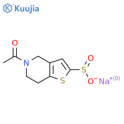 sodium 5-acetyl-4H,5H,6H,7H-thieno[3,2-c]pyridine-2-sulfinate structure