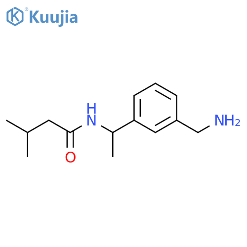 N-{1-3-(aminomethyl)phenylethyl}-3-methylbutanamide structure
