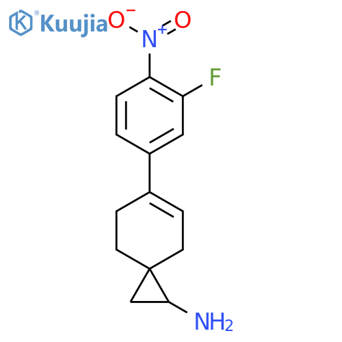 Spiro[2.5]oct-5-en-1-amine, 6-(3-fluoro-4-nitrophenyl)- structure