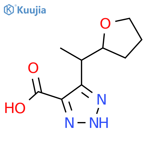 5-[1-(oxolan-2-yl)ethyl]-1H-1,2,3-triazole-4-carboxylic acid structure