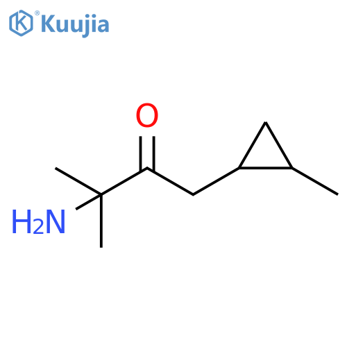2-Butanone, 3-amino-3-methyl-1-(2-methylcyclopropyl)- structure
