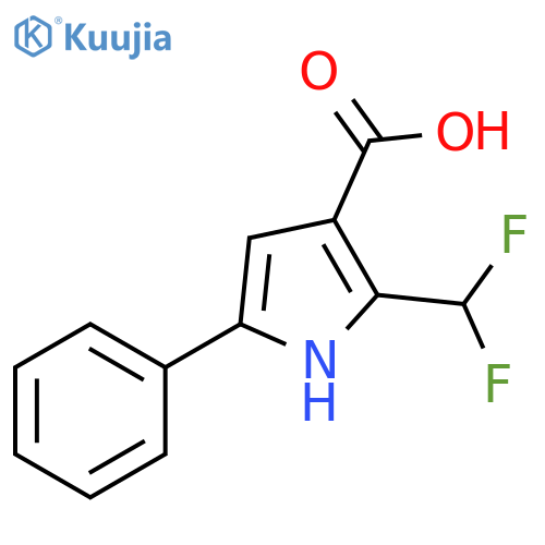 1H-Pyrrole-3-carboxylic acid, 2-(difluoromethyl)-5-phenyl- structure