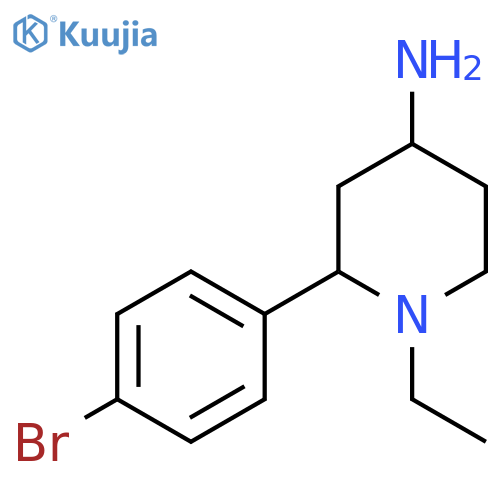 2-(4-Bromophenyl)-1-ethylpiperidin-4-amine structure