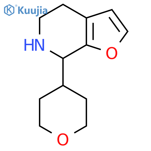 7-(oxan-4-yl)-4H,5H,6H,7H-furo2,3-cpyridine structure