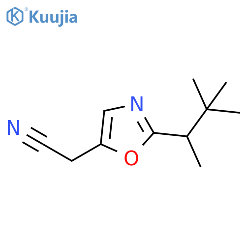 5-Oxazoleacetonitrile, 2-(1,2,2-trimethylpropyl)- structure
