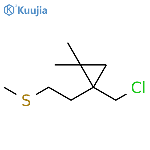Cyclopropane, 1-(chloromethyl)-2,2-dimethyl-1-[2-(methylthio)ethyl]- structure