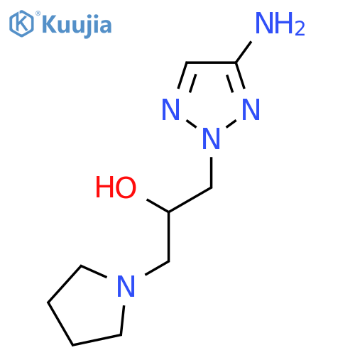 1-(4-amino-2H-1,2,3-triazol-2-yl)-3-(pyrrolidin-1-yl)propan-2-ol structure