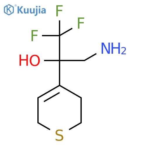 3-amino-2-(3,6-dihydro-2H-thiopyran-4-yl)-1,1,1-trifluoropropan-2-ol structure