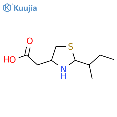 2-[2-(Butan-2-yl)-1,3-thiazolidin-4-yl]acetic acid structure