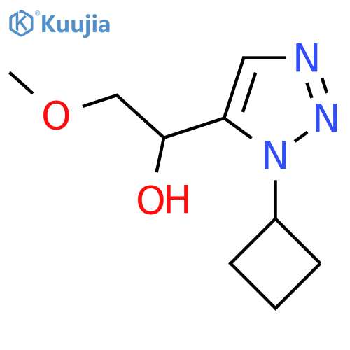 1-(1-cyclobutyl-1H-1,2,3-triazol-5-yl)-2-methoxyethan-1-ol structure